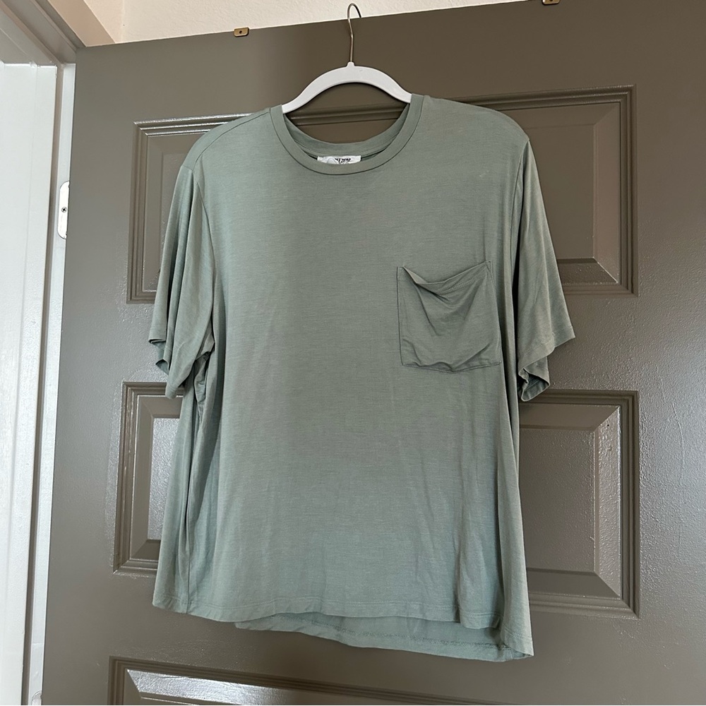 Double Zero Light Green Relaxed Fit Top